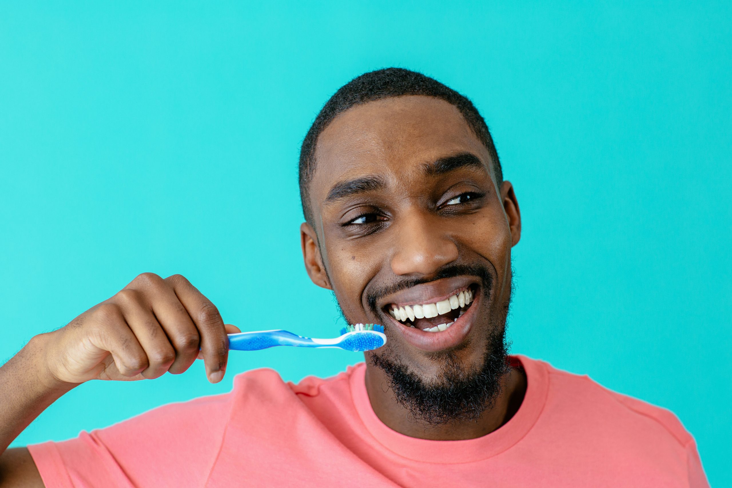 Smiling orthodontic patient